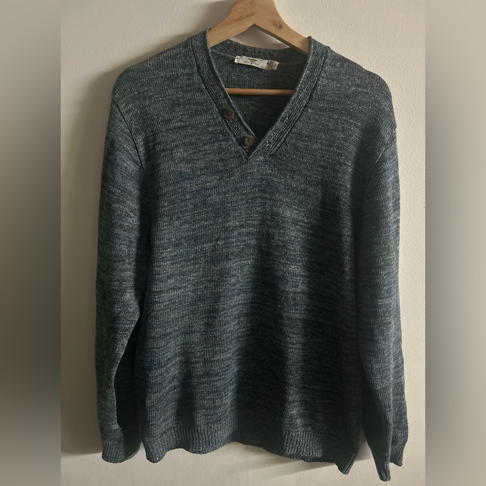 Inis Meáin Linen Henley Sweater- Medium